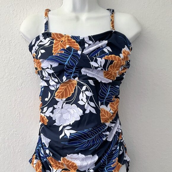 Swim Suit - Women’s - Tropical Floral Print - Tummy Control - One-Piece - NWT - Picture 7 of 9